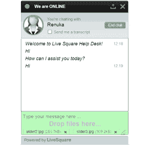 LiveSquare Live Chat Support Transfer Files